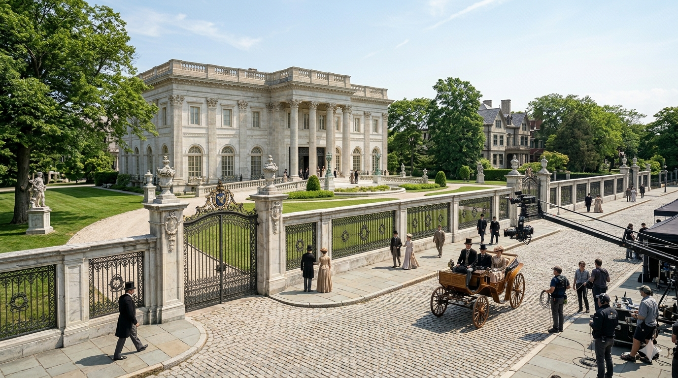 HBO The Gilded Age filming in Newport, RI